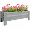 Outsunny 3.3 X 1.2 X 1.2 Ft Garden Raised Bed Planter Grow Containers|Outsunny Jardiniere Surelevee, Pot De Fleurs, Gris