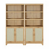 Sheridan Mid-Century Modern 31" Bookcase Cabinet in Natural (7-Shelf) - Set of 2 | Armoire bibliotheque Sheridan style milieu du siecle 79 cm en bois naturel (7 etageres) – Lot de 2