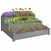 Outsunny 3-tier Raised Garden Bed Wooden Planter Kit For Yard & Patio|Outsunny Jardiniere En Bois, Lit De Jardin Sureleve A 3 Niveaux