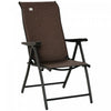 Outsunny Rattan Reclining Folding Chair, Wicker Portable Recliner, Brown