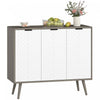 HOMCOM 36" Sideboard, Buffet Cabinet with Adjustable Shelves, Grey