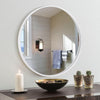Arcus 36" X 36" Hand Crafted Round Mirror - White|Miroir rond Arcus 36 po x 36 po fabriqué à la main - banc