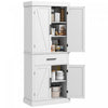 HOMCOM 72" Tall Kitchen Pantry Storage Cabinet with Barn Doors and Drawer