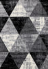 Covington Black White Grey Distressed Geometric Triangle Rug, 7'10" x 10'6" Indoor Area Rug | Tapis Covington triangle geometrique noir blanc gris vieilli, 7'10" x 10'6"