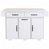 Nathan Kitchen Island With Tilt-out Trash Cabinet And Storage - White | Ilot De Cuisine Nathan Avec Poubelle Basculante Et Rangement - Blanc