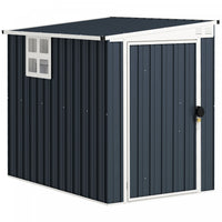 Outsunny 4' X 6' Metal Tool Shed, Outdoor Shed With Window And 2 Vents