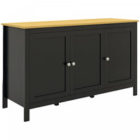 HOMCOM Storage Cabinet, Buffet Cabinet, Sideboard with Doors, Black