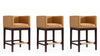 Kingsley Mid-Century Modern Wood Upholstered Counter Stool in Camel - Set of 3 | Tabouret de comptoir Kingsley style milieu du siecle en bois et tissu, coloris camel - Lot de 3