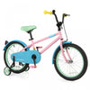 Costway 18\" Kids Bike With Adjustable Saddle Handlebar Removable Training Wheels Handbrake Pink