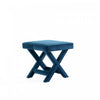 Abigail Mid-Century Modern Upholstered Velvet Accent Bench in Blue | Banc d’appoint Abigail style milieu du siecle moderne en velours bleu