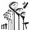 Costway Men's Complete Golf Clubs Package Set 10 Pieces Includes Alloy Driver Black