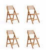 Pullman Industry Chic Wood Folding Chair in Natural - Set of 4 Dining Chair | Chaise pliante en bois style industriel Pullman, coloris naturel - Lot de 4