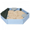 Diy Kids Sandbox With Waterproof Oxford Cover, Sand Playset Station With Bottom Fabric Liner, For 3-|Bac A Sable Pour Enfants Avec Couvercle Bac A Sable Pour Enfants Design Diy Station De Jeu Pour L'ex