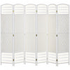 Homcom 6 Panel Folding Room Divider 5.6 Ft Privacy Screen|Homcom Separateur De Piece Pliable A 6 Panneaux De 5,6 Pi