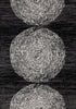 Florence Black Grey White Tree Ring Design Rug, 5'3" x 7'4" Indoor Area Rug | Tapis Florence noir, gris et blanc a motif d'anneaux d'arbre, 5'3" x 7'4"