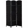 Homcom Double Hinged Woven Wicker Room Divider And Privacy Screens|Homcom Separateur De Piece En Osier Tisse A Double Charniere