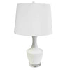 Dainolite Goliath 1 Light Ceramic Oversized Table Lamp White Finish Drum Shade|Très grande lampe de table Goliath de Dainolite en céramique, avec abat-jour cylindrique, fini blanc et 1 ampoule