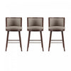 Evalyn Modern Wood Upholstered Barstool in Taupe - Set of 3 | Tabouret de bar moderne en bois et tissu Evalyn, taupe - Lot de 3