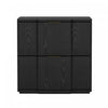 Clive Mid-Century Modern 22" Nightstand in Black and Gold (2-Drawer) | Table de nuit Clive style milieu du siecle moderne 56 cm en noir et or (2 tiroirs)