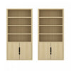 Rivington Modern 40" Bookcase Cabinet in Natural Oak - Set of 2 | Armoire bibliotheque moderne Rivington 102 cm en chene naturel - Lot de 2