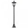 Outsunny Outdoor Garden Solar Post Lamp, Light Sensor Dimmable LED Lantern Bollard Pathway 63" Tall,|Luminaire Exterieur Solaire Lampadaire Lanterne Classique LED 40 Lm Dim. 18l X 18l X 160h Cm Noir