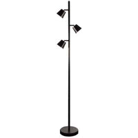 Dainolite Modern 3 Light LED Floor Lamp Matte Black Finish