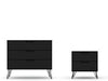 Rockefeller Mid-Century Modern 2-Piece Dresser Set in Black | Ensemble de commode 2 pieces Rockefeller style milieu du siecle en noir