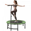 Soozier 45" Mini Trampoline for Adults, Foldable Fitness Exercise Rebounder with Adjustable Handle, Exercise Trampoline for Indoor Exercise Workout, Max Load 330 lbs, Green