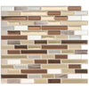 Smart Tiles Peel and Stick 4-Sheet 10 x 9 Backsplash - Muretto Durango|Dosseret Smart Tiles peler et coller 10 x 9, 4 feuilles - Muretto Durango