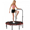 Soozier 48" Foldable Rebounder Trampoline for Adult, Mini Trampoline Indoor with 5-Level Adjustable Handle, Quiet and Safe Bungee Rebounder