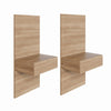 Nordika Milano Floating Nightstand Extension Panel Set Of 2 - Brown Oak|Ensemble 2 panneaux d’extension pour table de nuit flottante Milano Nordika - chêne brun