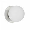 Dainolite Burlat 1 Light Wall Sconce Polished Chrome White Glass Lamp|Applique murale Burlat de Dainolite en verre blanc, avec fini chromé poli et 1 ampoule