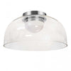 Dainolite Nadine 11.75"dia. LED Flush Mount 10w Polished Chrome Clear Glass Lamp|Plafonnier affleuré Nadine de Dainolite de 11,75 po de diamètre en verre transparent, avec fini chromé poli et ampoule à DEL de 10 W