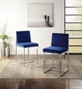 Luxembourg Counter Height Chair, Blue & Chrome (set of 2) | Chaise d'hauteur comptoir Luxembourg, bleu et chrome (ensemble de 2)