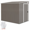 Outsunny 5 X 7ft Lean To Outdoor Storage Shed W/ Foundation, Light Grey|Outsunny Abri De Rangement Exterieur 5 X 7 Pieds Avec Fondation, Gris Clair