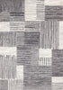 Forte White Grey Black Modern Striped Patches Area Rug - 5'3" x 7'5"|Carpette Forte blanche, grise et noire à motif de taches rayées modernes - 5 pi 3 po x 7 pi 5 po