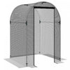 Outsunny 4' X 4' Plant Protection Tent Crop Cage With Door, Black