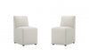 Anna Square Modern Vegan Leather Dining Chair in Stone Gray - Set of 2 | Chaise de salle a manger moderne en cuir vegetalien gris pierre Anna - Lot de 2