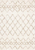 Taylor Cream Brown Lattice Shag Rug, 5'3" x 7'7" Indoor Area Rug | Tapis Taylor creme en treillis marron, 5'3" x 7'7"