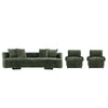 Verandah Mid-Century Modern 3-Piece Sofa Set in Olive Green | Ensemble canape 3 pieces Verandah style mid-century modern en vert olive