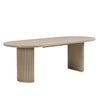 Madison Oval Solid Wood Dining Table with Double Pedestal Base,Light Natural | Madison Table a manger ovale en bois massif avec double pietement, bois clair naturel
