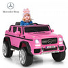 12v Licensed Mercedes-benz Kids Ride On Car Rc Motorized Vehicles W/ Trunk Pink