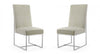 Element Modern Velvet Metal Dining Chair in Champagne - Set of 2 | Chaise de salle a manger moderne en velours et metal Element, coloris champagne - Lot de 2