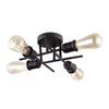 Dainolite Nebraska 4 Light Flush Mount Espresso Finish Lamp|Plafonnier affleuré Nebraska de Dainolite avec fini espresso et 4 ampoules