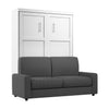 Bestar Pur Queen Murphy Bed with Sofa - White|Grand lit escamotable Pur de Bestar avec sofa - blanc