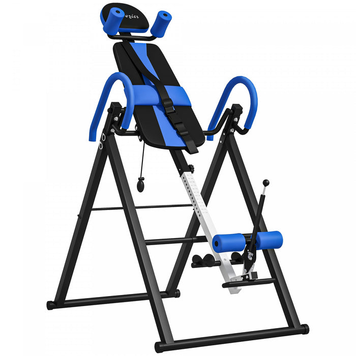 Soozier Adjustable Inversion Table, Folding Inversion Machine with Safety Belt, Waist Pad, 20°/40°/60° Handstand Stretcher Machine for Stress Relief and Fitness