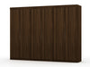 Mulberry Contemporary Modern 13-Piece Wardrobe Closet in Chestnut Brown | Armoire-penderie contemporaine moderne Mulberry 13 pieces en brun chataigne