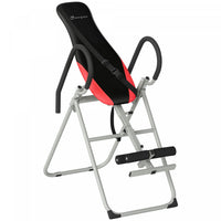 Soozier Inversion Table, Heavy Duty Folding Inversion Table with Adjustable Ankle Lock and Safety Belt, Portable Decompression Back Stretcher Machine for Pain Relief Therapy, Red