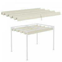 Outsunny Retractable Pergola Roof, Sun Shade Cover For 9.8' X 7.1' Pergola