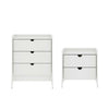 Coney Mid-Century Modern 2-Piece Dresser Set in White | Ensemble de commode 2 pieces Coney style milieu du siecle en blanc